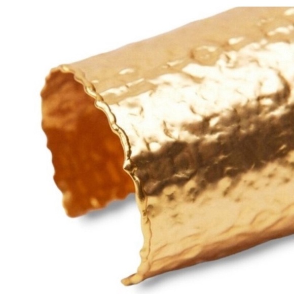 NWOT Zara Hammered metal gold cuff bracelet - Picture 5 of 5